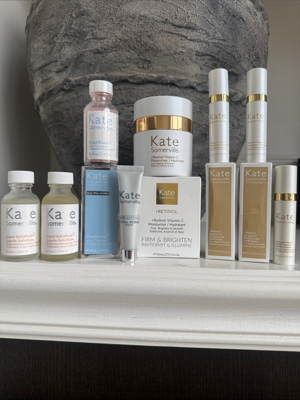 Kate Somerville 8 Pc w/Bonus Samples~Vitamin C Moisturizer ExfoliKate EradiKate